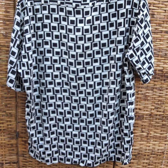 Vintage Campia Moda Modernist Old Tv Box Print Deco Style Short Sleeve Shirt L - Picture 6 of 11